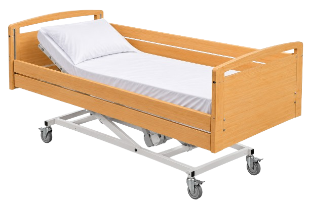 Cama articulada elétrica com elevação vertical disponível para aluguer pela ALPEDCARE com entrega e montagem no Porto e Aveiro.