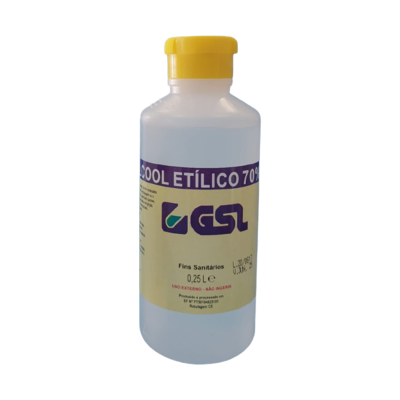 alcool etilico 70% antissético para a pele e objetos