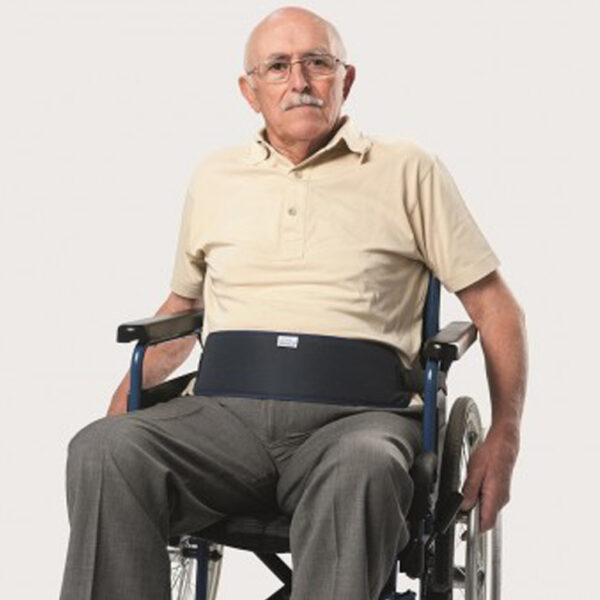 Cinto imobilizador abdominal para cadeira de rodas