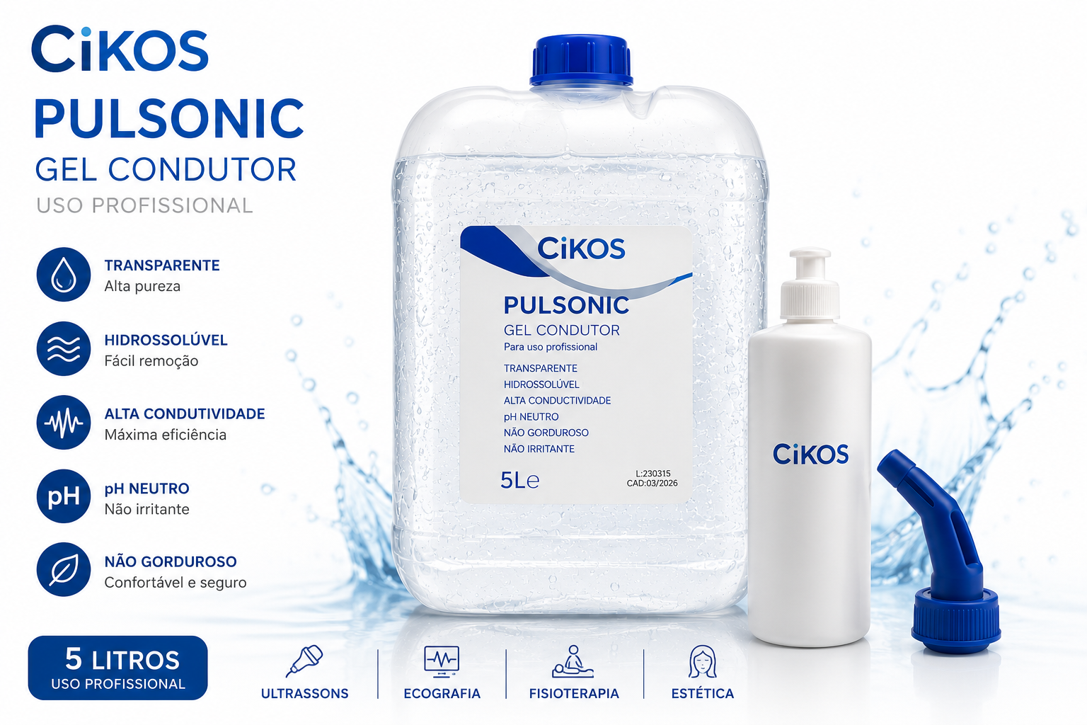gel-ultrassons-cikos-pulsonic-5l Gel para Ultrassons CIKOS Pulsonic 5 L - Image 1