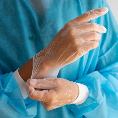 pesquisas aprimoradas no serp do Google ao pesquisar por "luvas de vinil"